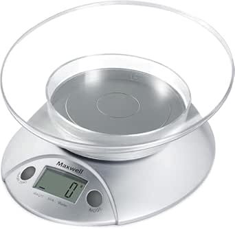Connoisseur Digital Kitchen Scales with 0.6L Bowl – 5kg/11lb Capacity, ml & fl oz Liquid Measurement | Silver Food Scales with Tare Function & LCD Display | Compact, High - Precision Tool for Cooking & Baking - Digital Kitchen Scales - British D'sire