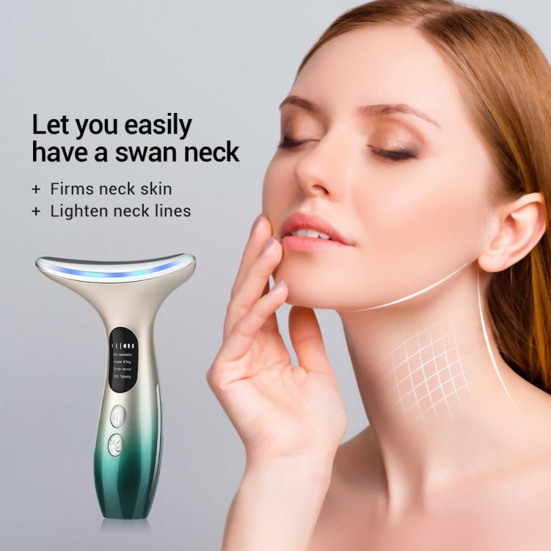 Constant Temperature Neck Beauty Instrument Facial Introduction Device (White) - Facial Introduction Device - British D'sire