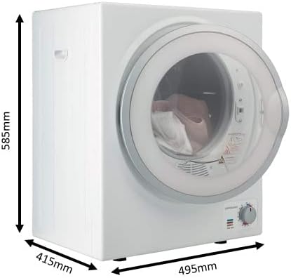 Cookology CMVD25WH Mini Vented Tumble Dryer 2.5kg - British D'sire