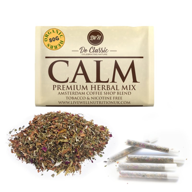 Copy of Organic Herbal Smoke Mix (Calm) 100% Nicotine & Tobacco Free, Smoked Or Mix with Your Own 80grams - Herbal Smoke - British D'sire