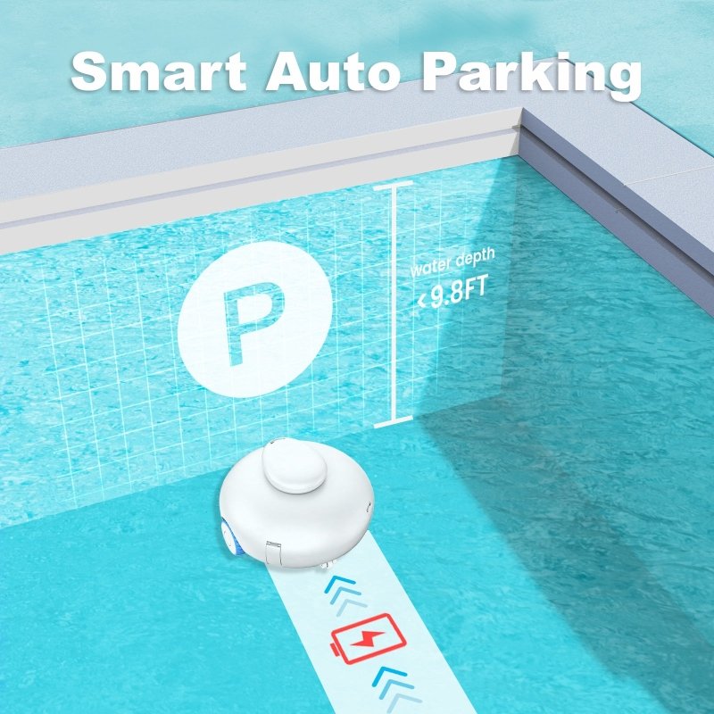 Cordless Robotic Pool Cleaner - Powerful Suction Rechargeable Battery Pool Vacuum - British D'sire