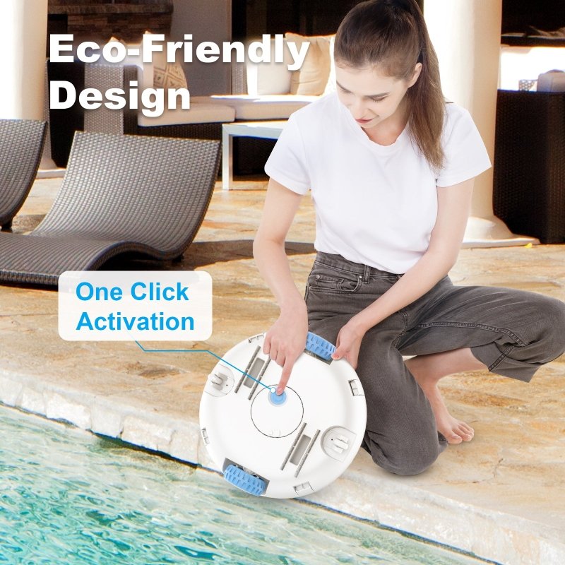 Cordless Robotic Pool Cleaner - Powerful Suction Rechargeable Battery Pool Vacuum - British D'sire