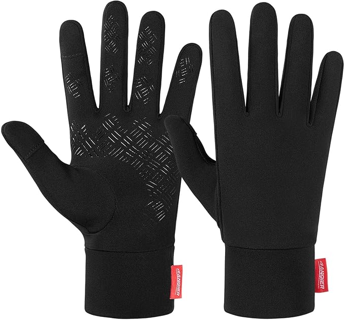 coskefy Running Gloves, Thermal Touch Screen Gloves Winter Gloves Men Women for Cycling Biking Sports Walking Skiing Liners - Kids Gloves - British D'sire