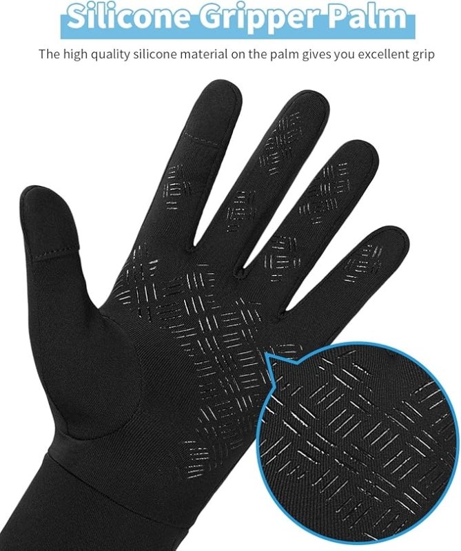 coskefy Running Gloves, Thermal Touch Screen Gloves Winter Gloves Men Women for Cycling Biking Sports Walking Skiing Liners - Kids Gloves - British D'sire