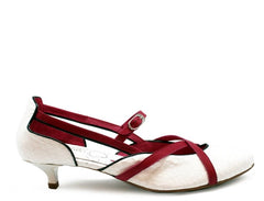 Croisse - White/Fuchsia/Black - Low Heel - British D'sire