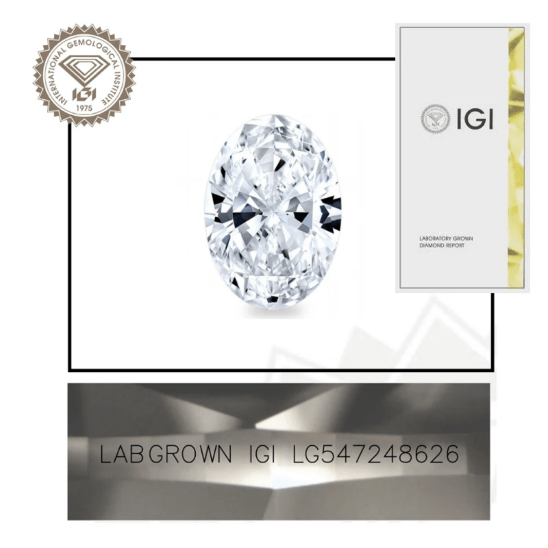 CVD HPHT Lab diamond color D VVS VS 0.7 carat oval cutting diamond loose Gemstone with IGI certificate report - Body Jewellery - British D'sire