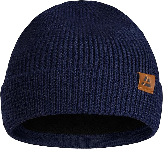 DANISH ENDURANCE Merino Wool Beanie Hat, Warm Fleece Lining, Thermal Autumn Winter Hats, Fisherman Beanie, Knit, for Men and Women, Unisex - Hats & Caps - British D'sire