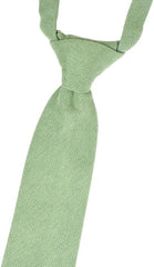 DB Dickie Bow Children's Kids Boys Luxury Cotton Blend Pre - Tied and Elasticated Sage Green Tie - suitable for formalwear, weddings, parties, pageboy outfits - Kids Ties - British D'sire