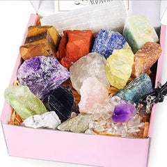 DECORN Natural Rough Raw Stone set - Raw Natural Crystals & Rocks for Cabbing, Cutting, Lapidary, Tumbling, Polishing, Decoration, Wire Wrapping, Wicca & Reiki Crystal - Gemstones - British D'sire