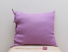 Deep Rose linen pillowcase with ties - Pillowcases with ties - British D'sire