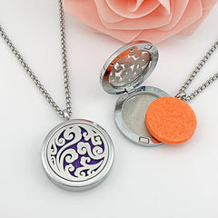 Del Corso - Essential Oil Diffuser Necklace Pendant Aromatherapy Diffuser Locket 49 Pads Women Jewellery Gift for Mum - Necklaces & Pendants - British D'sire