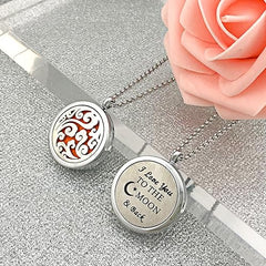 Del Corso - Essential Oil Diffuser Necklace Pendant Aromatherapy Diffuser Locket 49 Pads Women Jewellery Gift for Mum - Necklaces & Pendants - British D'sire