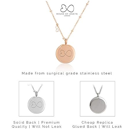 Del Corso - Essential Oil Necklace | Pendant Locket | Aromatherapy Diffuser Jewellery | 316L Surgical Grade Stainless Steel | 55cm Adjustable Chain | 10 Washable Insert Pads | For Women - Necklaces & Pendants - British D'sire