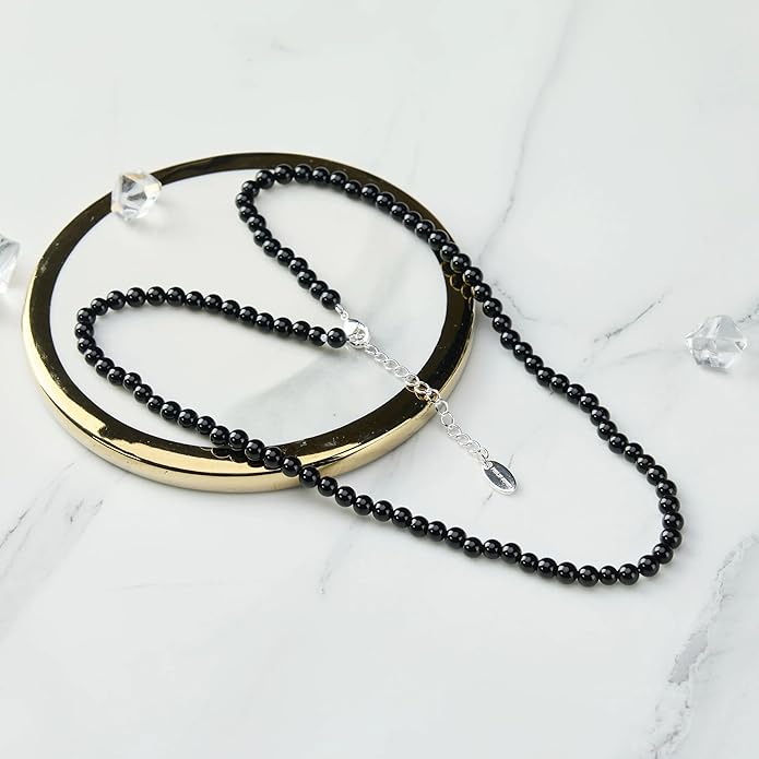 Del Corso Philip Jones Black Onyx Mini Beaded Gemstone Necklace - Necklaces & Pendants - British D'sire