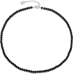 Del Corso Philip Jones Black Onyx Mini Beaded Gemstone Necklace - Necklaces & Pendants - British D'sire