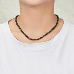 Del Corso Philip Jones Black Onyx Mini Beaded Gemstone Necklace - Necklaces & Pendants - British D'sire