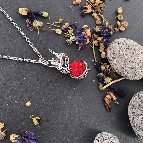 Del Corso - Women Necklace Stainless Steel 70 cm 27,5" with Ornament Pendant for Sound Balls Ø 16 mm 0,63" in a Velvet Jewelry Bag - Necklaces & Pendants - British D'sire