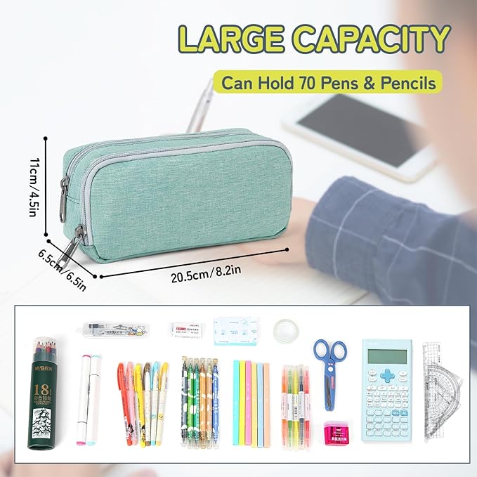 Della Gao Pencil Pouch Stylish Pencil Case, Pen Maker Office Organizer Simple Multifunctional Pencil Ba - Pencil Cases - British D'sire