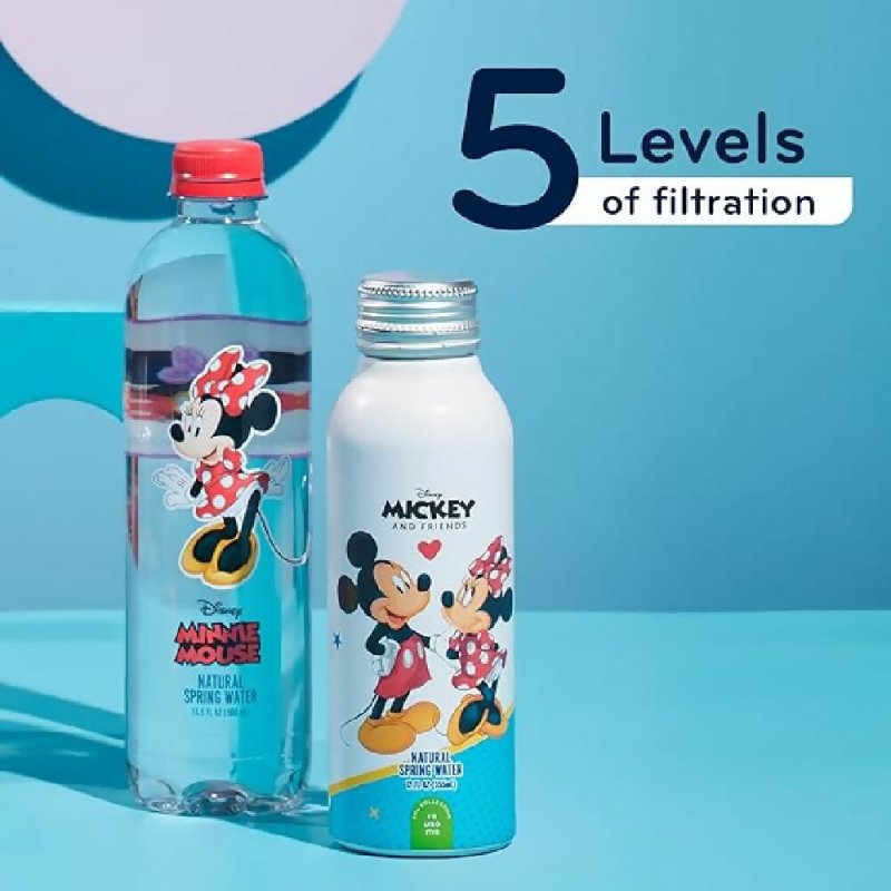 Disney Mickey and Minnie Mouse Aluminum Water Bottle by Disney Water for Unisex - 12 x 12 oz Water - Water Bottles & Thermos - British D'sire