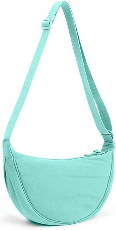 DKIIL NOIYB Crescent Bag for Women, Nylon Crescent Bags Hobos Crossbody Bag Portable Crescent Purse with Adjustable Strap Solid Color Chest Bag Shoulder Bag Fanny Packs - Bags & Accessories - British D'sire