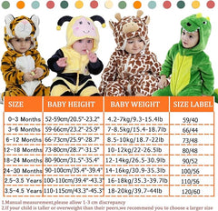 Doladola Unisex Baby Toddlers Romper Jumpsuit Hooded Cartoon Sleepsuits Infant Outfit - Rompers - British D'sire