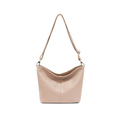 Italian Designer Plain Leather Bucket Bag - Swolit Beatrice Nude