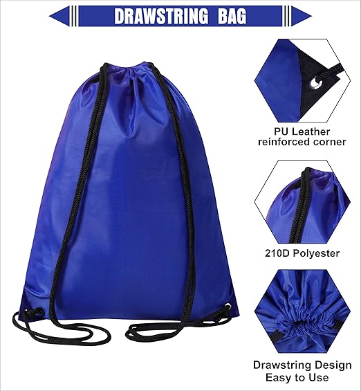 Drawstring Bags Gym Swimming School Sports Bag Unisex 2PCS Trainer String Bag Sack Backpack PE Bags for Women Men Children Travel Beach Kids Boys Girls Outdoor Shopping Holidays - Bags & Accessories - British D'sire