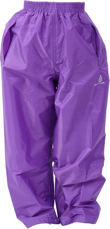 DRY KIDS Childrens Waterproof Over Trousers. Boys and Girls Rainwear for Outdoor Play - Trousers - British D'sire