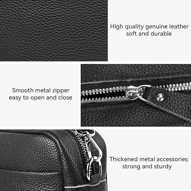 DXIOKO Crossbody Bag for Women, Genuine Leather Women's Cross body Camera Bags Handbag with Adjustable Wide Strap, Over Shoulder Bag for Ladies Girls Travel Shopping Work Daily Use - Bags & Accessories - British D'sire