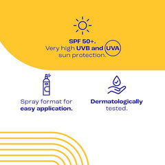 E45 Kids and Baby Sunscreen SPF50+ Spray for Face With Avocado Oil - UVA and UVB Protection- Dermatologically Tested and Fragrance-Free - Suitable For Dry, Sensitive and Eczema Prone Skin (180ml) - British D'sire