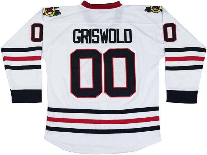 EATAN Clark Griswold X - Mas Christmas Vacation Movie Men's Hockey Jersey White Stitched Camping(Sans Batterie) Chaude - Training Jerseys - British D'sire