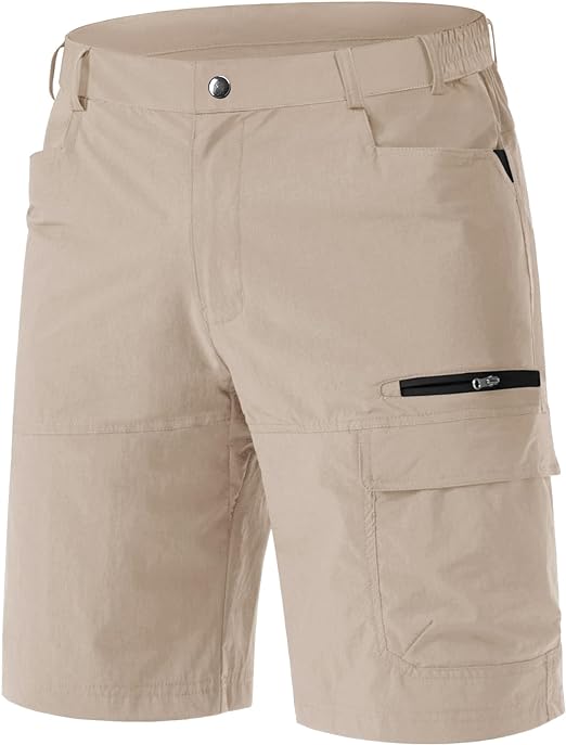 EKLENTSON Mens Shorts Quick Dry Cargo Shorts Lightweight Walking Hiking Shorts Zip Fishing Cycling Safari Pants with Multi Pockets - Men's Shorts and Boxers - British D'sire