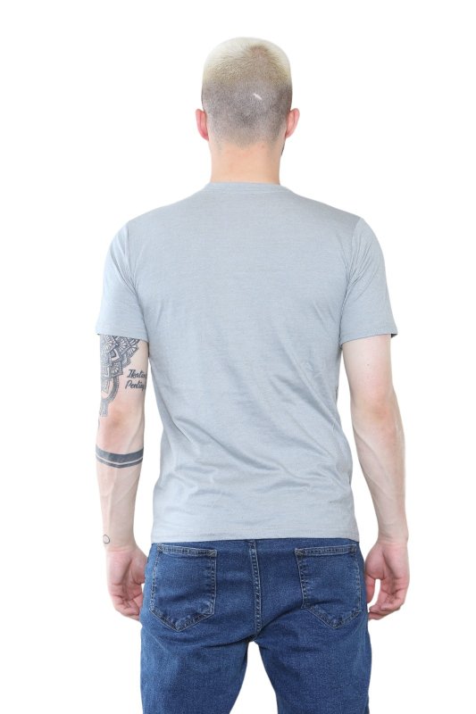 Elaina Fashion Grey Crew Neck T-Shirt – Minimalist Style for Everyday Wear - British D'sire