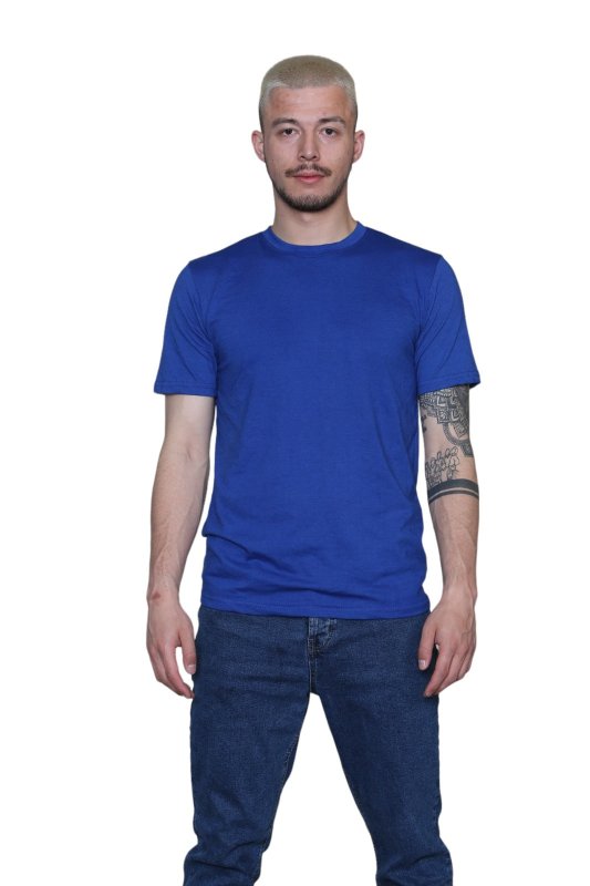 Elaina Fashion Men's Royal Blue Classic T-Shirt – Versatile Everyday Essential - British D'sire