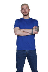 Elaina Fashion Men's Royal Blue Classic T-Shirt – Versatile Everyday Essential - British D'sire