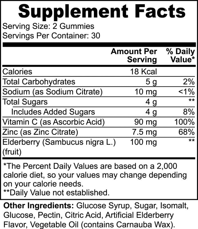 Elderberry & Vitamin C Gummies - Vitamins & Minerals - British D'sire