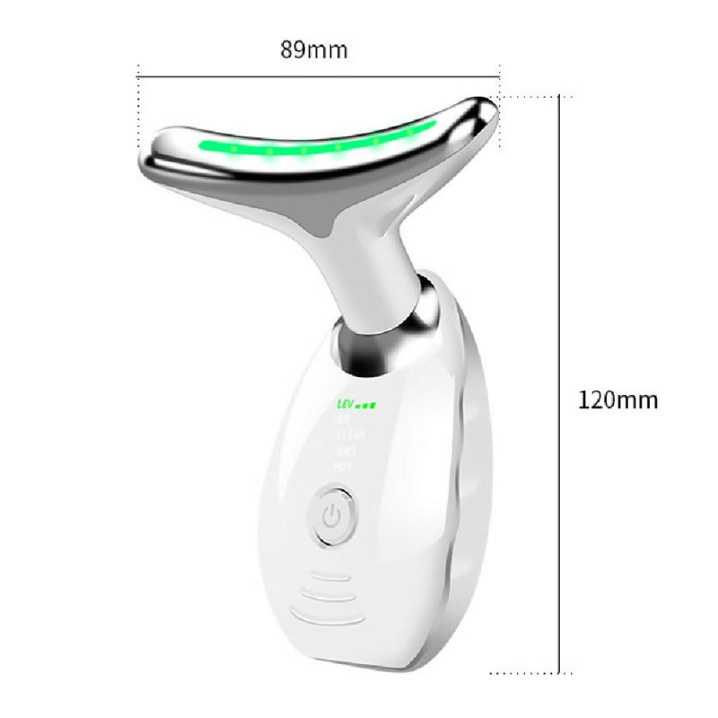 Electrical Neck Beauty Instrument Neck Massager Face Beauty Device, Style: Oval(White) - Neck Massager Face Beauty Device - British D'sire