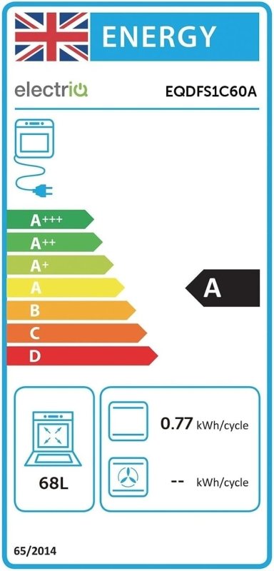electriQ 60cm Dual Fuel Single Cavity Cooker - Stainless Steel - British D'sire