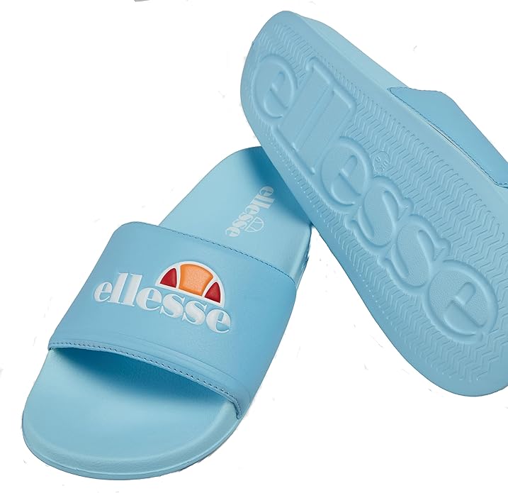 ellesse Mens Filippo Retro Semi Palla Light Blue Sliders - British D'sire