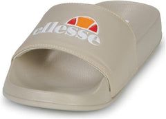 ellesse Mens Filippo Retro Semi Palla Logo Beige Sliders - British D'sire