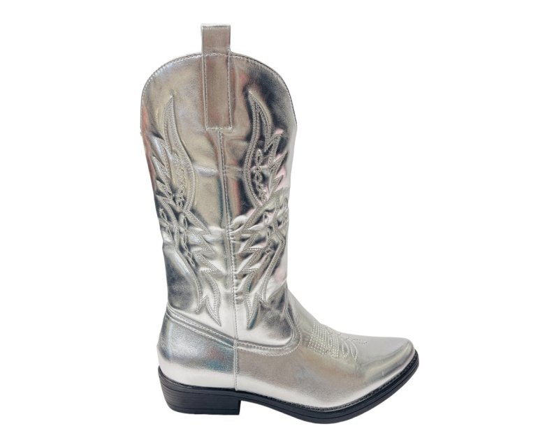 Embroidered Western Cowboy Mid Calf Boots - Boots - British D'sire