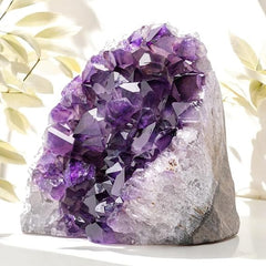 EMPORION X - Large Natural Amethyst (0.9 kg to 1.4 kg) Crystal Clusters Stone from Uruguay Raw Geode Quartz - Deep Purple Color - Natural Amethyst Crystal - British D'sire