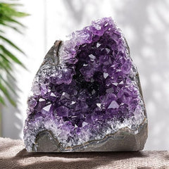 EMPORION X - Large Natural Amethyst (0.9 kg to 1.4 kg) Crystal Clusters Stone from Uruguay Raw Geode Quartz - Deep Purple Color - Natural Amethyst Crystal - British D'sire