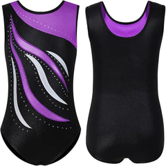 ESHOO Girls Gymnastics Leotards Sparkle Ballet Dance Gymnastics Athletic Leotards Shinning Diamond Embroidered - Leotards - British D'sire