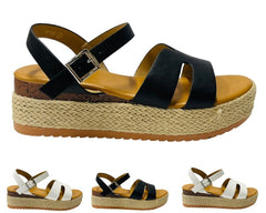 Espadrille Wedge Platform Sandals - Sandals - British D'sire