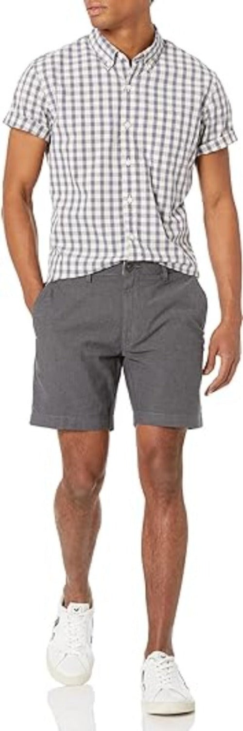 Essentials Men's Slim-Fit 7" Lightweight Comfort Stretch Oxford Short (Previously Goodthreads) - Men's Shorts and Boxers - British D'sire