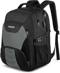 Extra Large Backpack 55L,18.4 Inch Travel Laptop Work Bag with USB Charging Port Big Business Flight Approved TSA Heavy Duty Computer Rucksack 18.4 Inches - Bags & Accessories - British D'sire