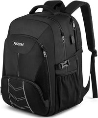 Extra Large Backpack 55L,18.4 Inch Travel Laptop Work Bag with USB Charging Port Big Business Flight Approved TSA Heavy Duty Computer Rucksack 18.4 Inches - Bags & Accessories - British D'sire