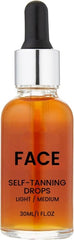 Face Self Tanning Drops Bronzing Drops - Medium (30 ml) Add to Skin Care for Custom Face Tan - Natural Bronzer Face Tanning Drops Fake Tan Face Serum with Vitamin E, Natural & Cruelty Free - British D'sire