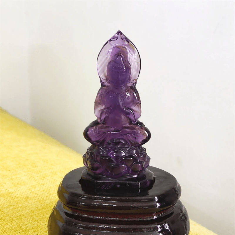 Factory direct sale natural clear quartz amethyst chinese buddha carvings statues healing crystal - Gemstones - British D'sire